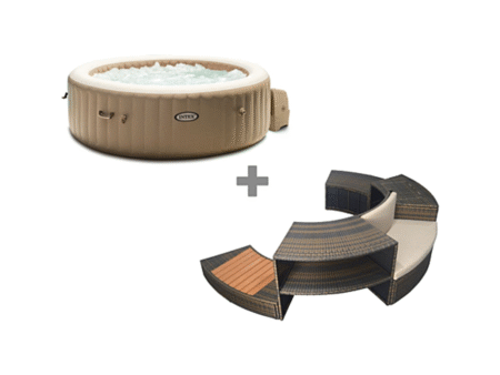 Pack spa gonflable Intex PureSpa Sahara Bulles 4 places