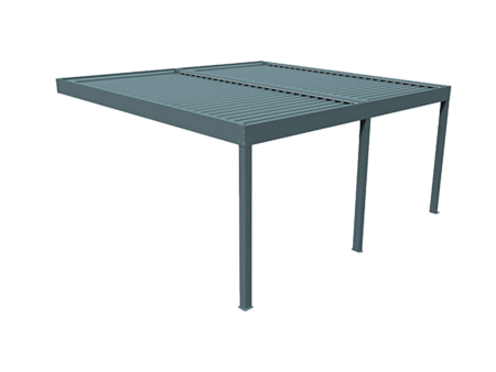 Pergola HELY Vérin à télécommande Gris 7,00x3,937m