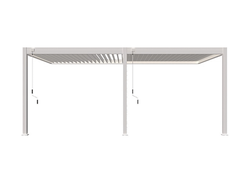Pergola Bioclimatique Ombréa adossée Blanc 3x6M
