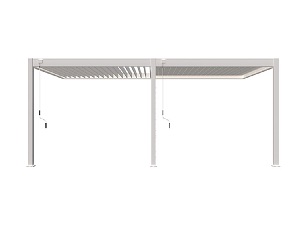 Pergola Bioclimatique Ombréa adossée Blanc 3x6M