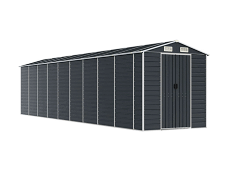 Abri de jardin anthracite en acier galvanisé