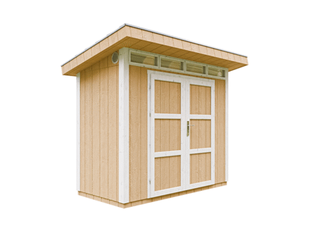 Abri de jardin à base de bois en panneaux LP SmartSid