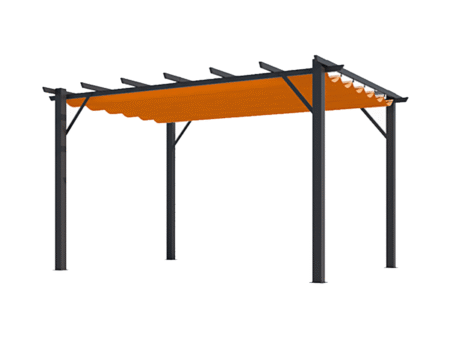 Pergola aluminium habrita 12 m2 gris anthracite