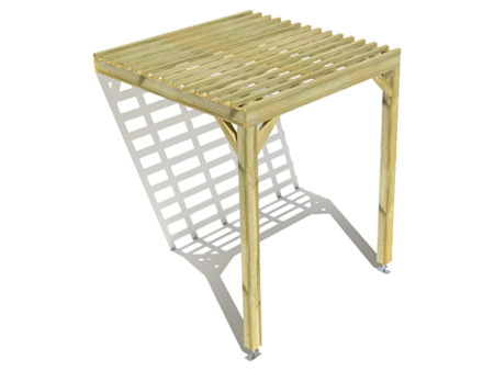 Pergola bois indépendante avec couverture étanche 2m x 2m