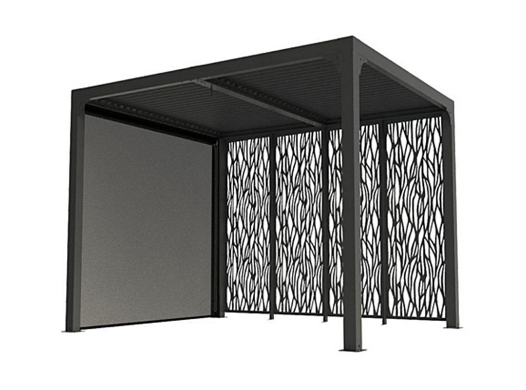 Pergola bioclimatique habrita 7.20m² gris anthracite