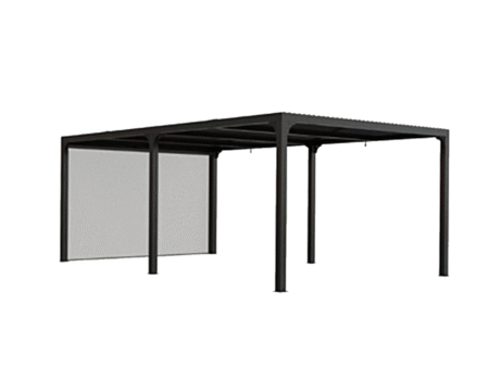 Pergola 360x598 avec rideau gris clair 21,52