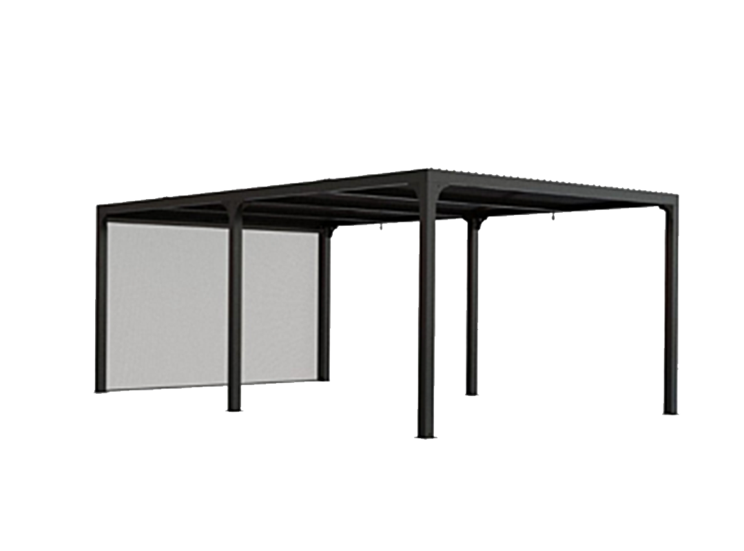 Pergola 360x598 avec rideau gris clair 21,52