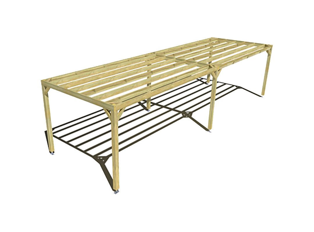 Pergola bois  indépendante  sens largeur 10m x 3m