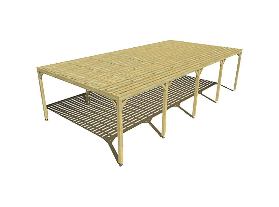 Pergola bois indépendante 10m x 5m