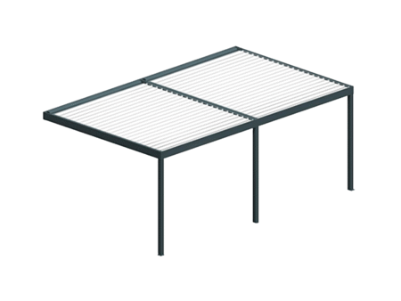 Pergola COCOON Gris anthracite Blanc Verin 8,00x4,088m