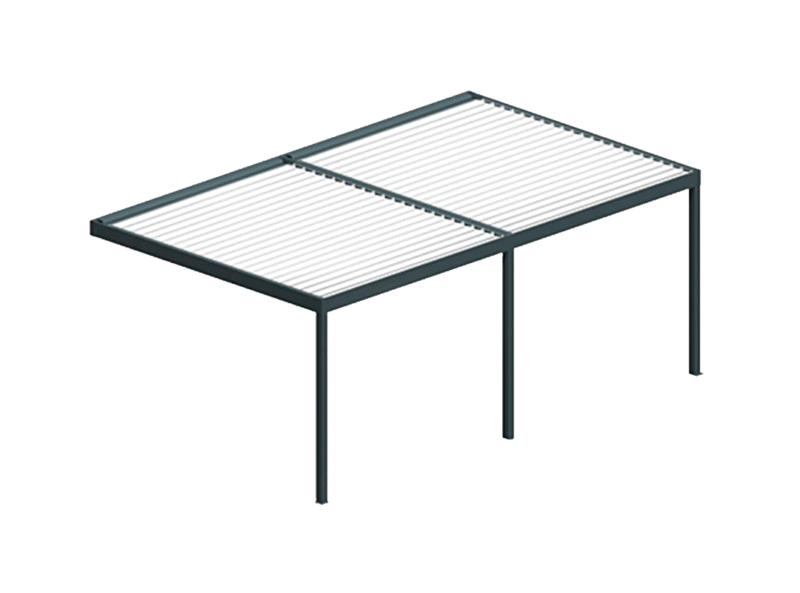 Pergola COCOON Gris anthracite Blanc Verin 8,00x4,088m