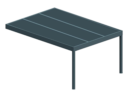 Pergola isotoit® MODERN Gris anthracite 5x4m