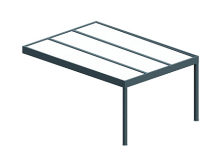 Pergola isotoit® MODERN Gris anthracite 3x4m +LED