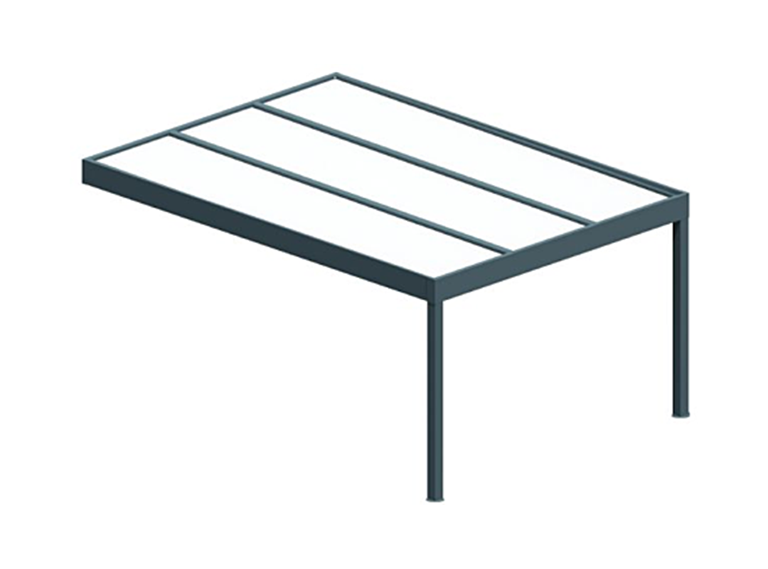 Pergola isotoit® MODERN Gris anthracite 3x4m +LED
