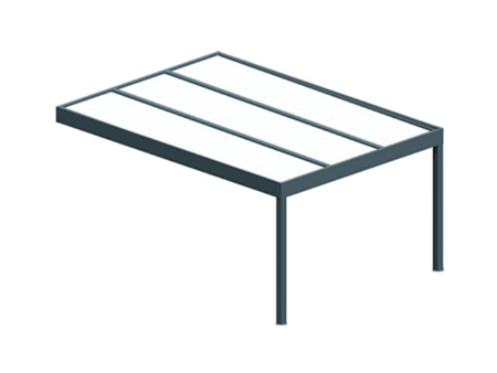 Pergola isotoit MODERN Gris anthracite 5x3 m