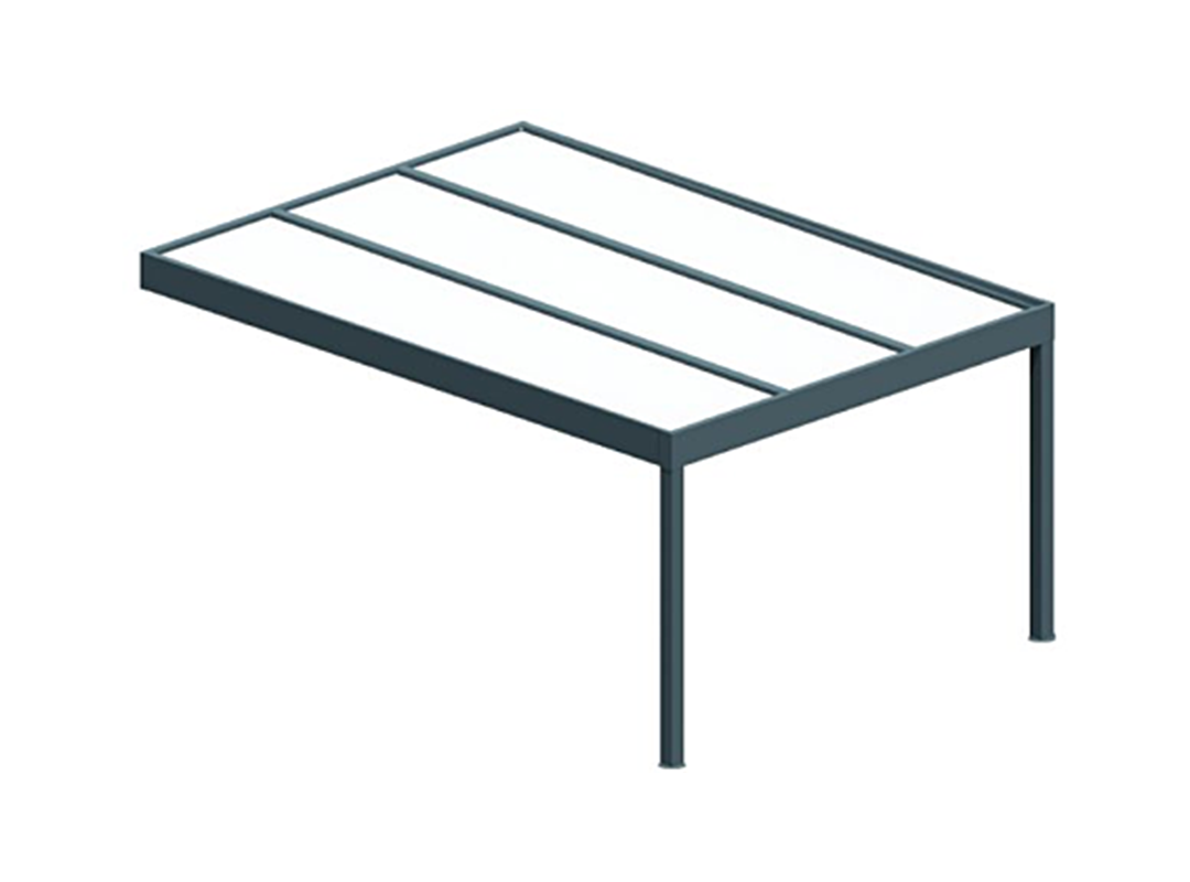 Pergola isotoit MODERN Gris anthracite 5x3 m