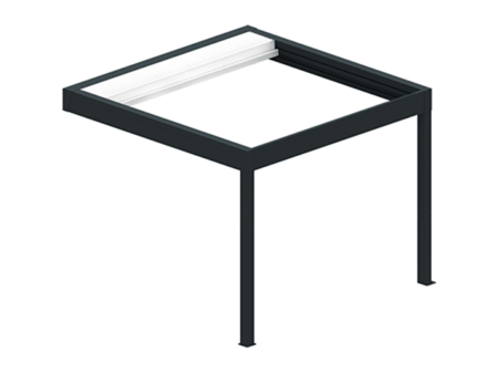 Pergola rétractable CONCEPT Mixte Gris anthracite  Blanc