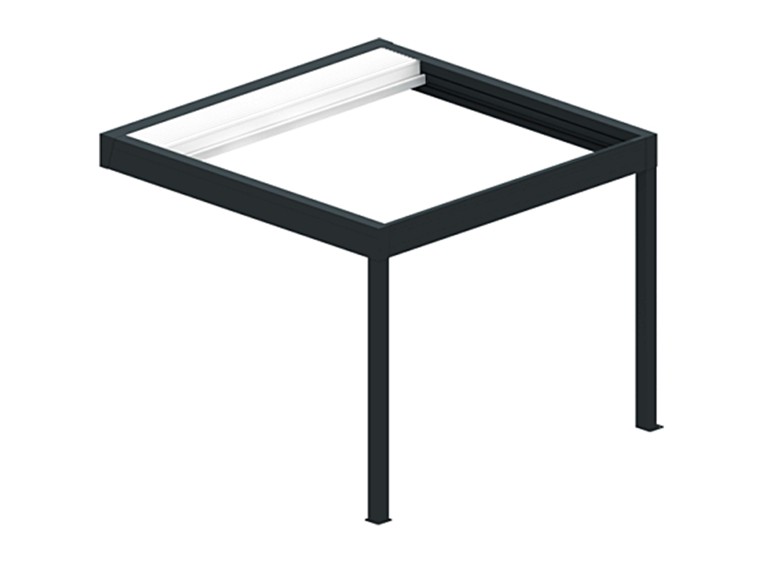 Pergola rétractable CONCEPT Mixte Gris anthracite  Blanc