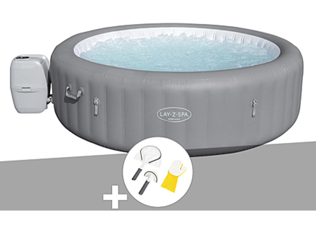 spa gonflable Bestway Airjet 6/8 places + Kit de nettoyage