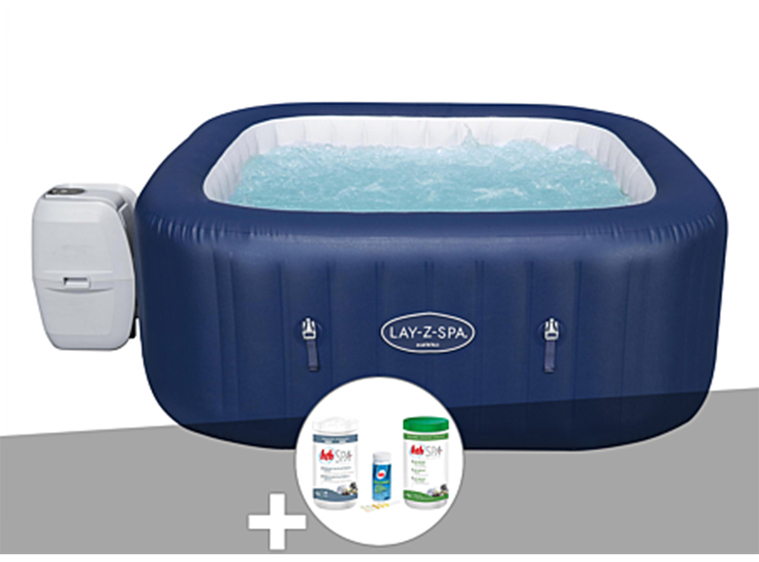 spa gonflable Bestway Hawaii carré Airjet 4/6 places