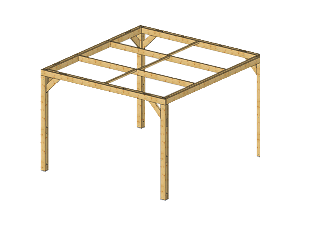 Pergola en bois massif traité