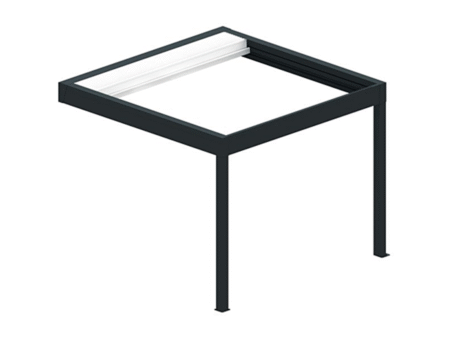 Pergola rétractable CONCEPT Mixte Gris anthracite  Blanc
