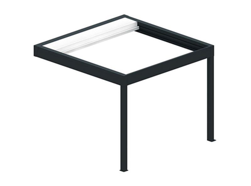 Pergola rétractable CONCEPT Mixte Gris anthracite  Blanc